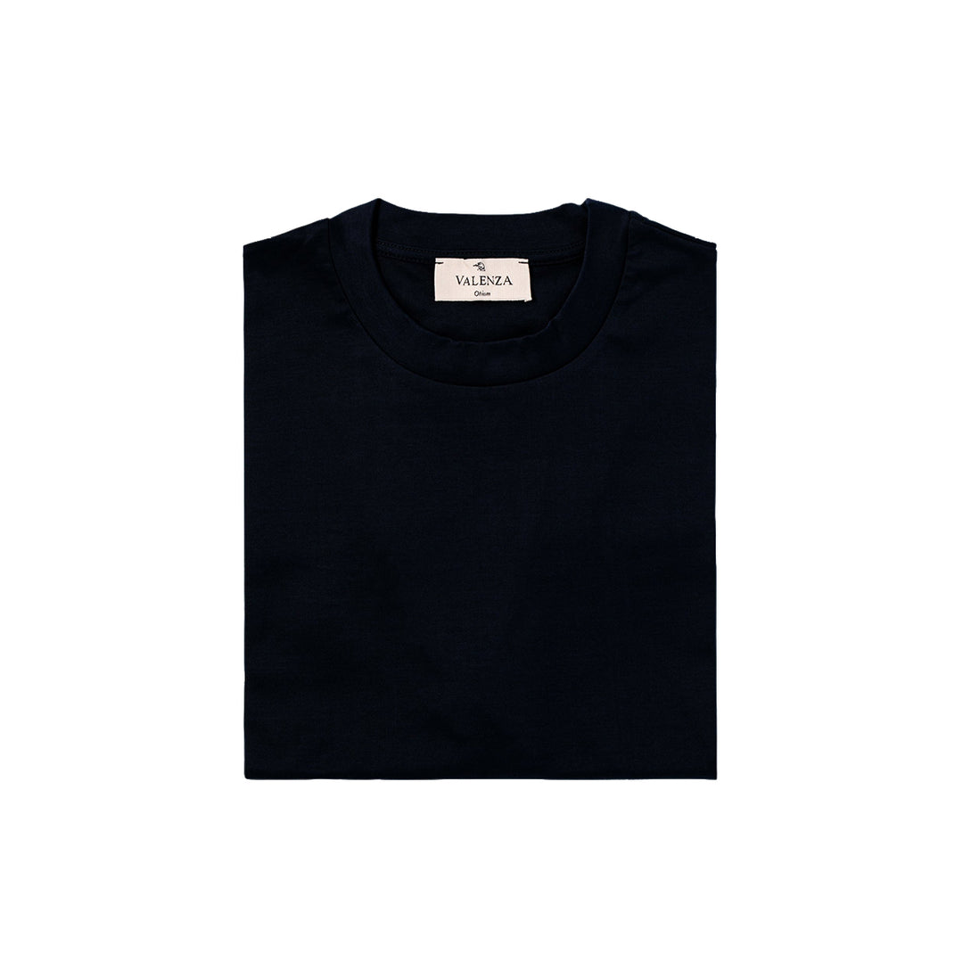 VALENZA - INTERLOCK SUPIMA T-SHIRT NAVY