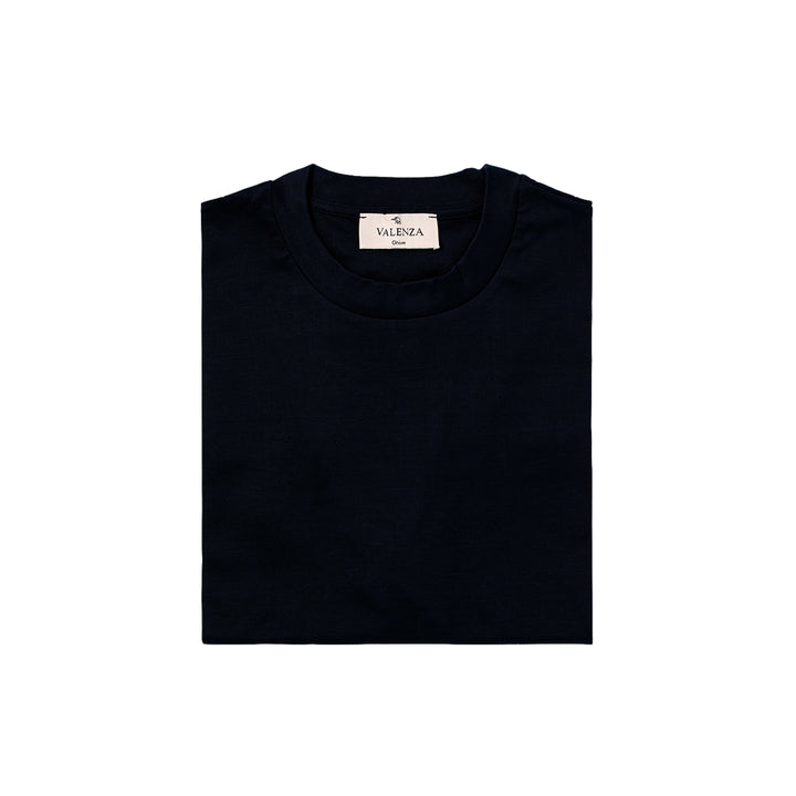 VALENZA - INTERLOCK SUPIMA T-SHIRT NAVY