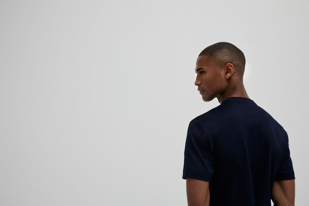 VALENZA - INTERLOCK SUPIMA T-SHIRT NAVY