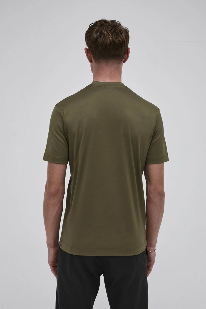VALENZA - INTERLOCK SUPIMA T-SHIRT  - ARMY GREEN