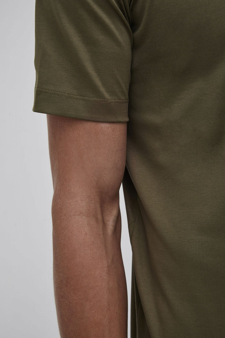 VALENZA - INTERLOCK SUPIMA T-SHIRT  - ARMY GREEN