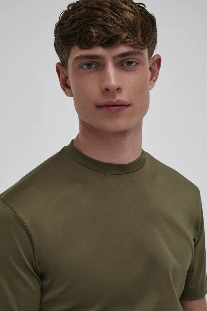 VALENZA - INTERLOCK SUPIMA T-SHIRT  - ARMY GREEN