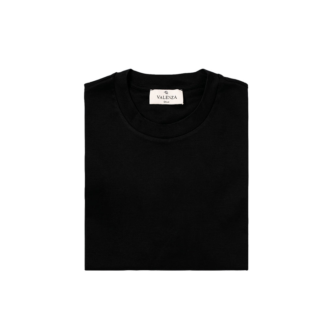 VALENZA - INTERLOCK SUPIMA T-SHIRT BLACK