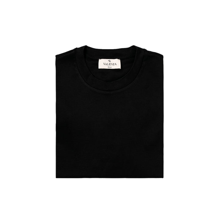 VALENZA - INTERLOCK SUPIMA T-SHIRT BLACK