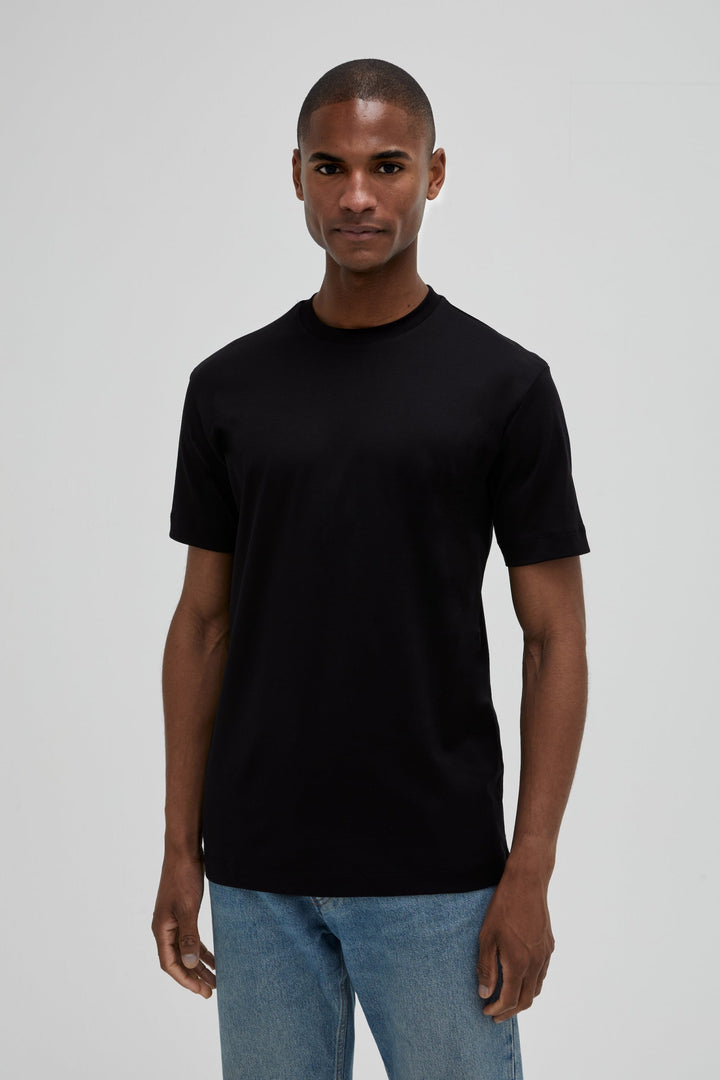 VALENZA - INTERLOCK SUPIMA T-SHIRT BLACK