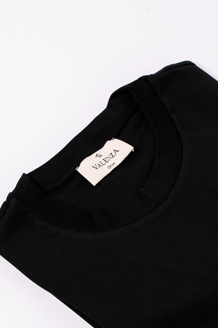 VALENZA - INTERLOCK SUPIMA T-SHIRT BLACK