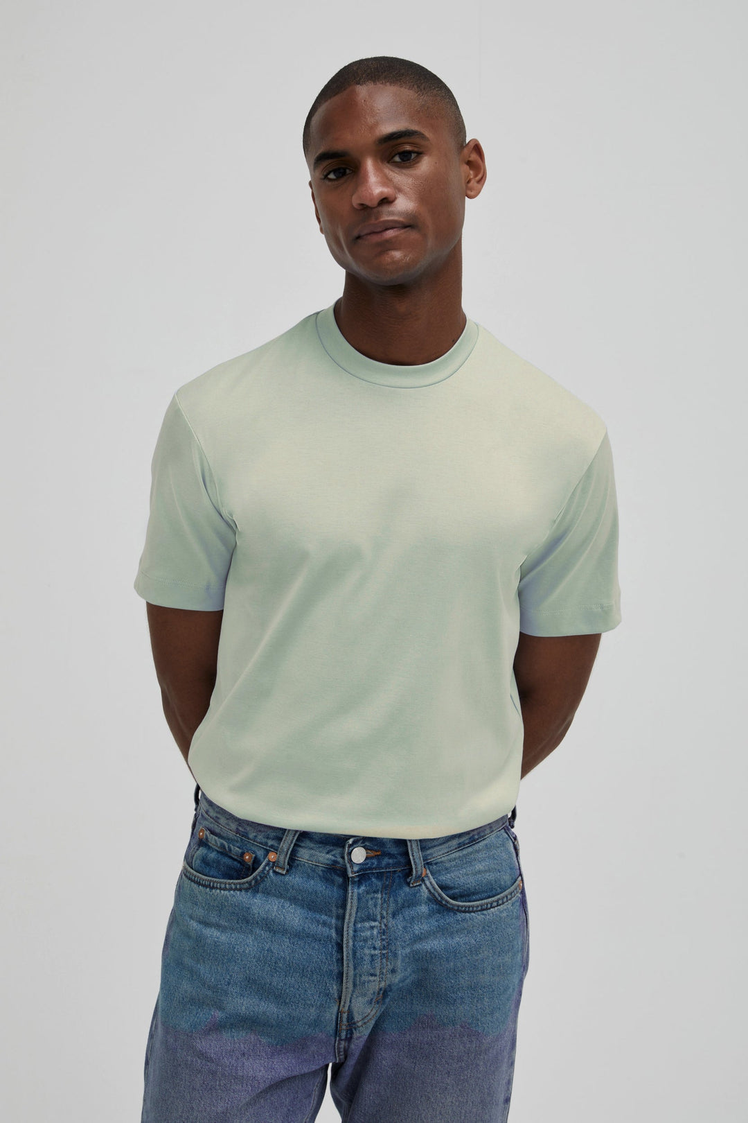 VALENZA - INTERLOCK SUPIMA T-SHIRT VENICE GREEN