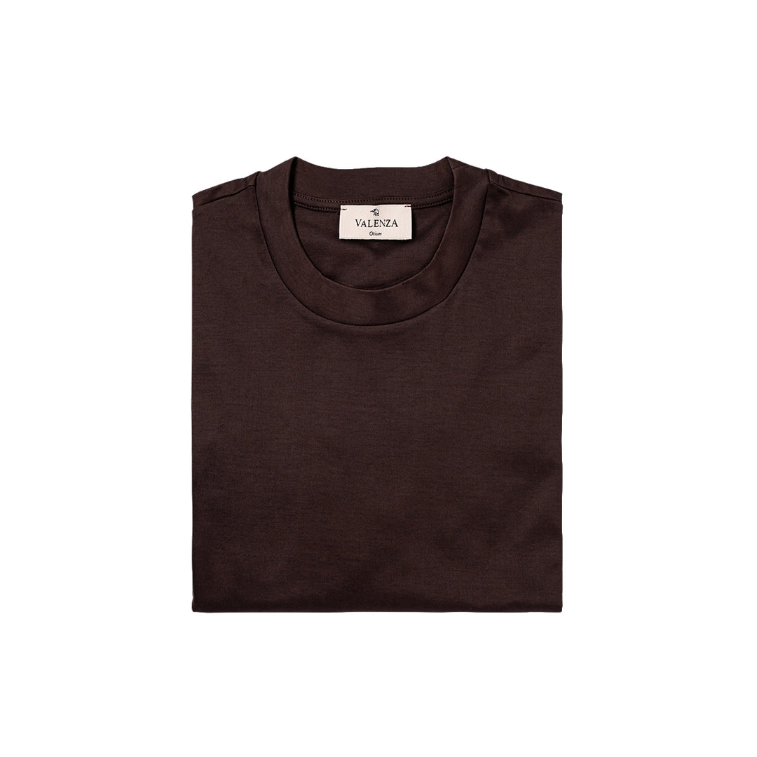 VALENZA - INTERLOCK SUPIMA T-SHIRT EBONY BROWN