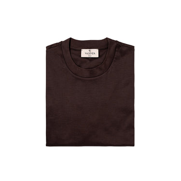 VALENZA - INTERLOCK SUPIMA T-SHIRT EBONY BROWN