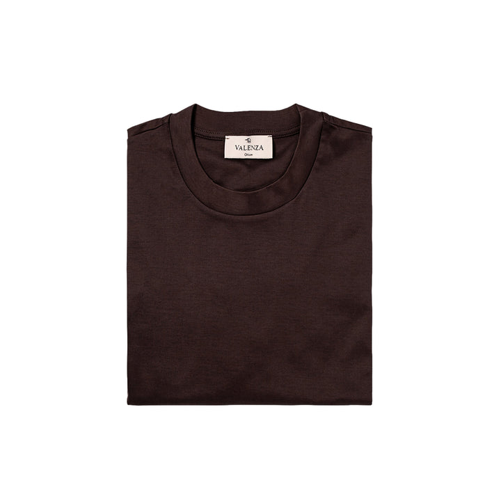 VALENZA - INTERLOCK SUPIMA T-SHIRT EBONY BROWN