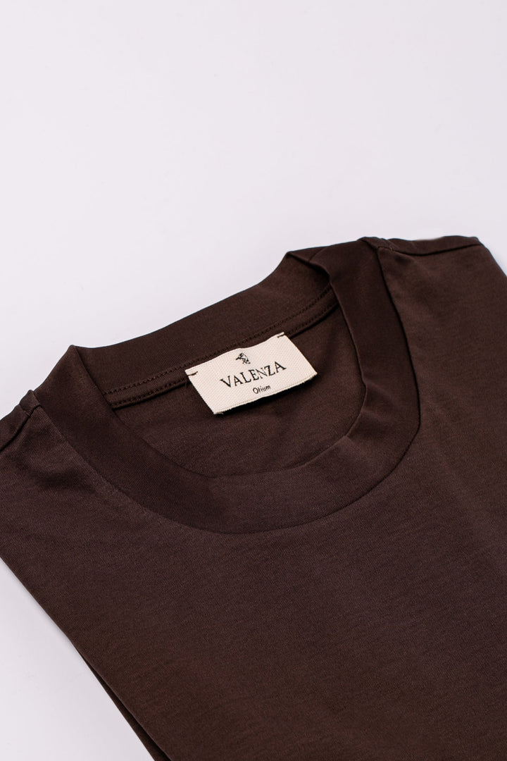 VALENZA - INTERLOCK SUPIMA T-SHIRT EBONY BROWN