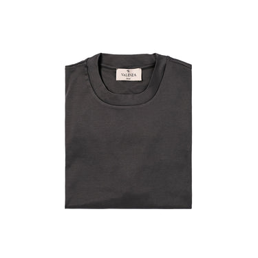 VALENZA - INTERLOCK SUPIMA T-SHIRT DARK GREY