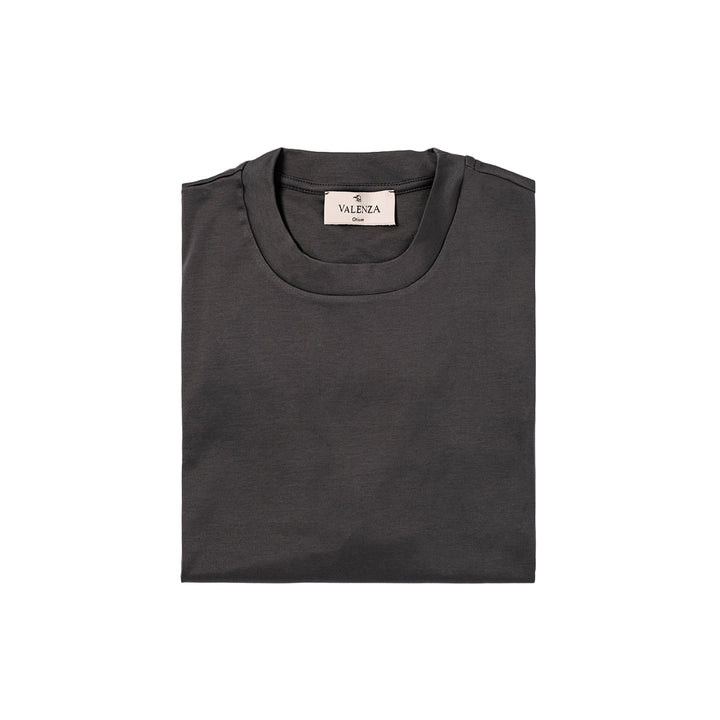 VALENZA - INTERLOCK SUPIMA T-SHIRT DARK GREY