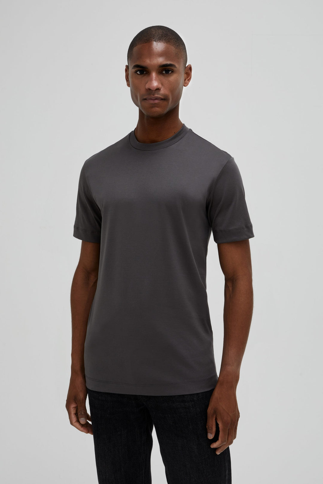 VALENZA - INTERLOCK SUPIMA T-SHIRT DARK GREY