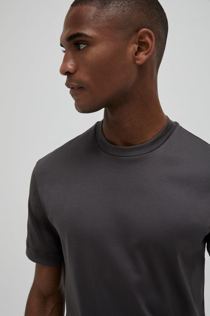 VALENZA - INTERLOCK SUPIMA T-SHIRT DARK GREY