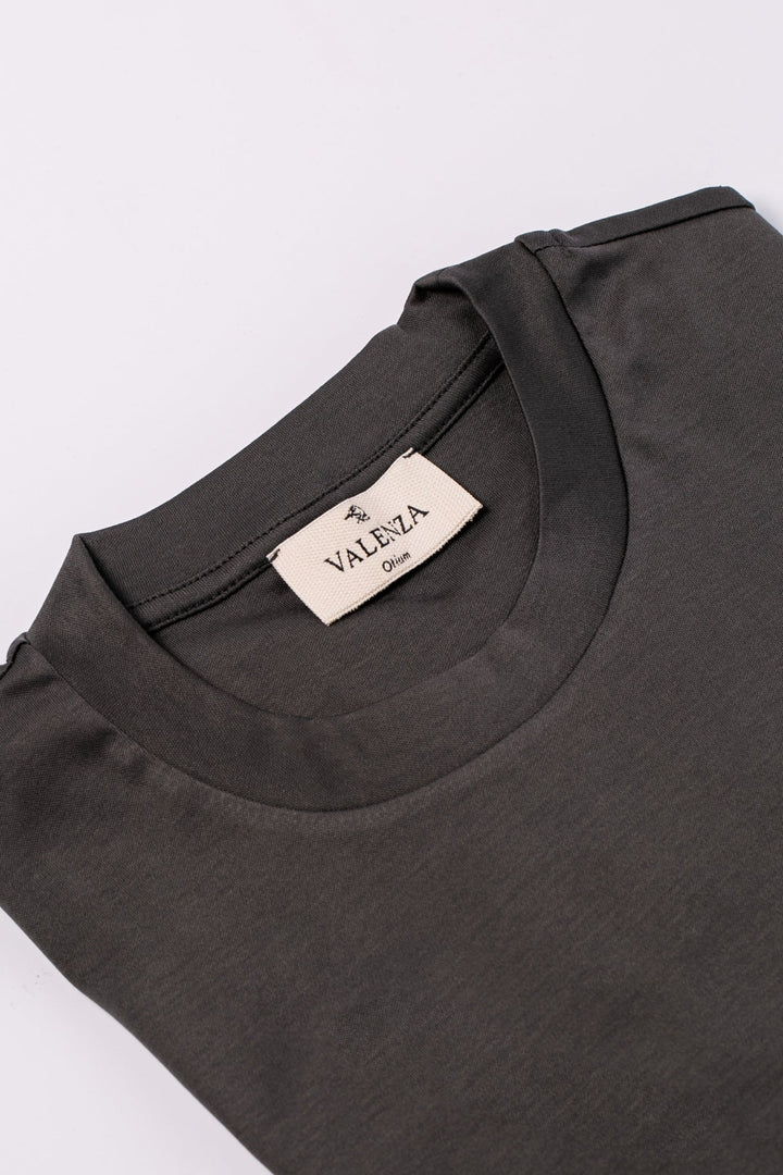 VALENZA - INTERLOCK SUPIMA T-SHIRT DARK GREY