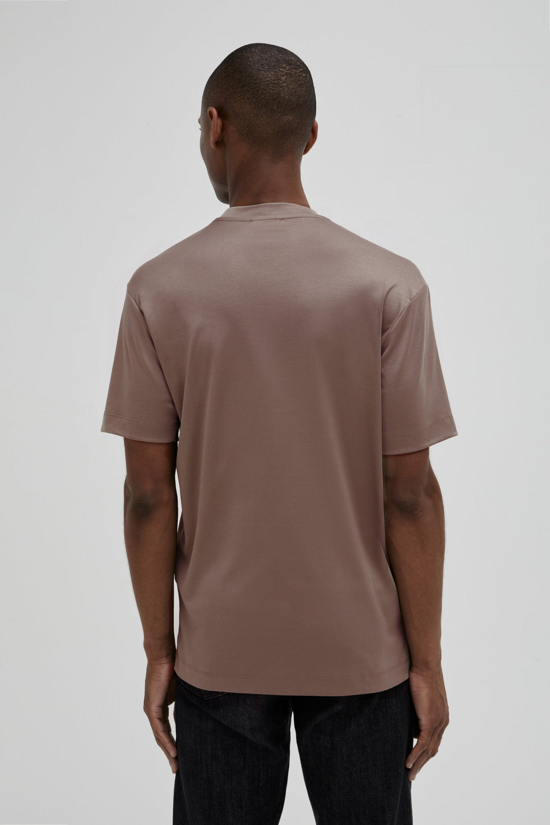 VALENZA - INTERLOCK SUPIMA T-SHIRT LEAD GREY