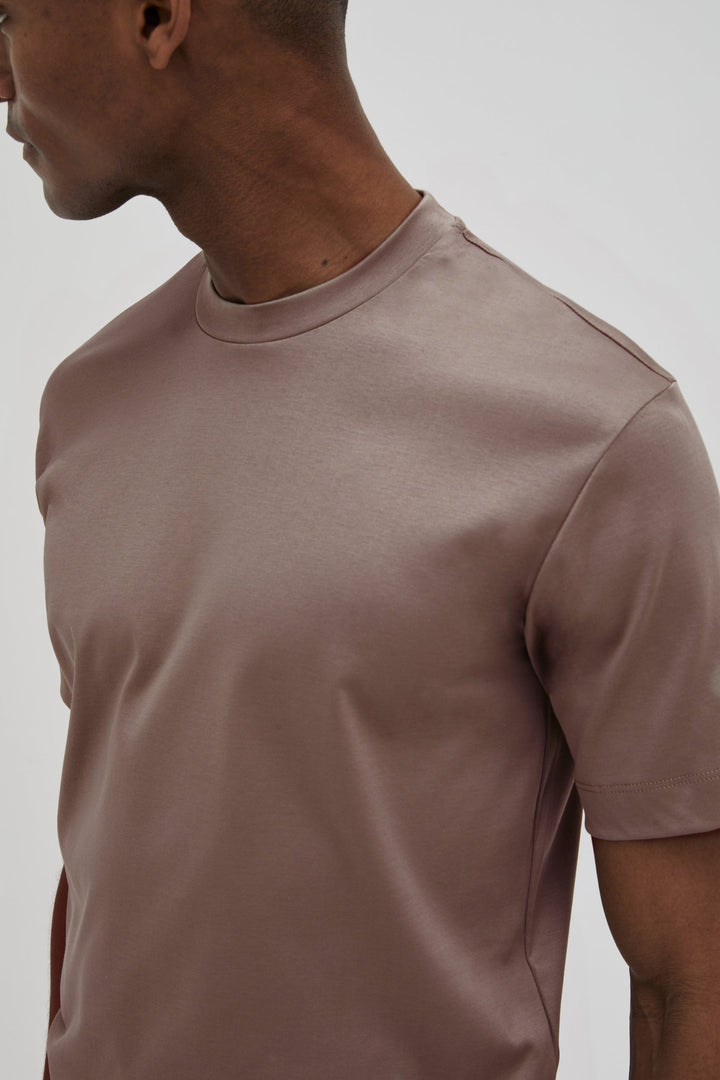 VALENZA - INTERLOCK SUPIMA T-SHIRT LEAD GREY