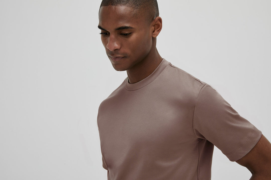 VALENZA - INTERLOCK SUPIMA T-SHIRT LEAD GREY