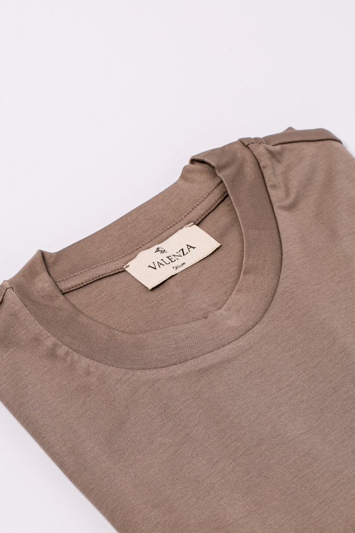 VALENZA - INTERLOCK SUPIMA T-SHIRT LEAD GREY