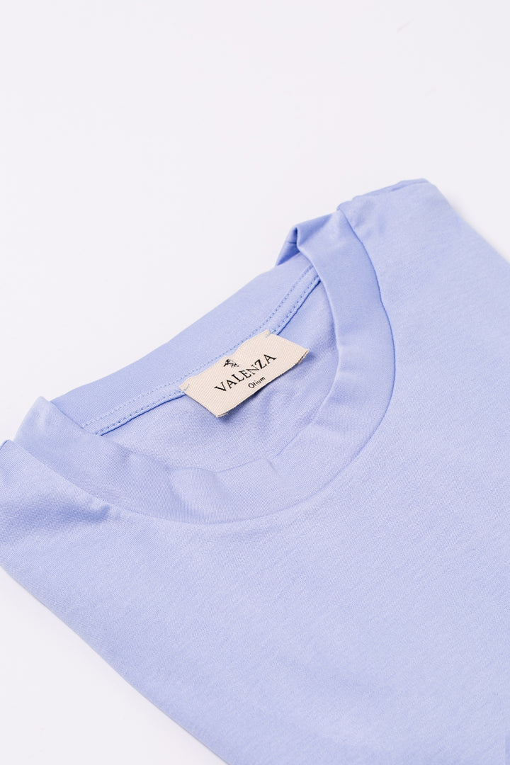 VALENZA - INTERLOCK SUPIMA T-SHIRT LIGHT BLUE