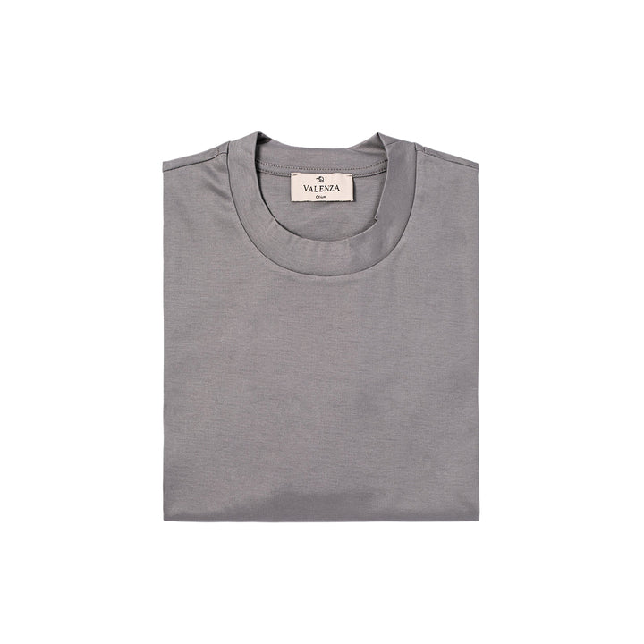 VALENZA - INTERLOCK SUPIMA T-SHIRT GREY