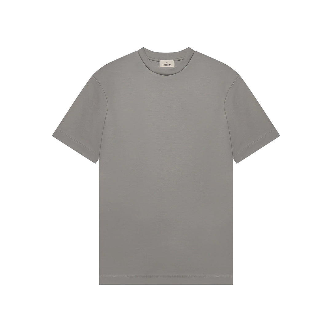 VALENZA - INTERLOCK SUPIMA OVERSIZED T-SHIRT GREY