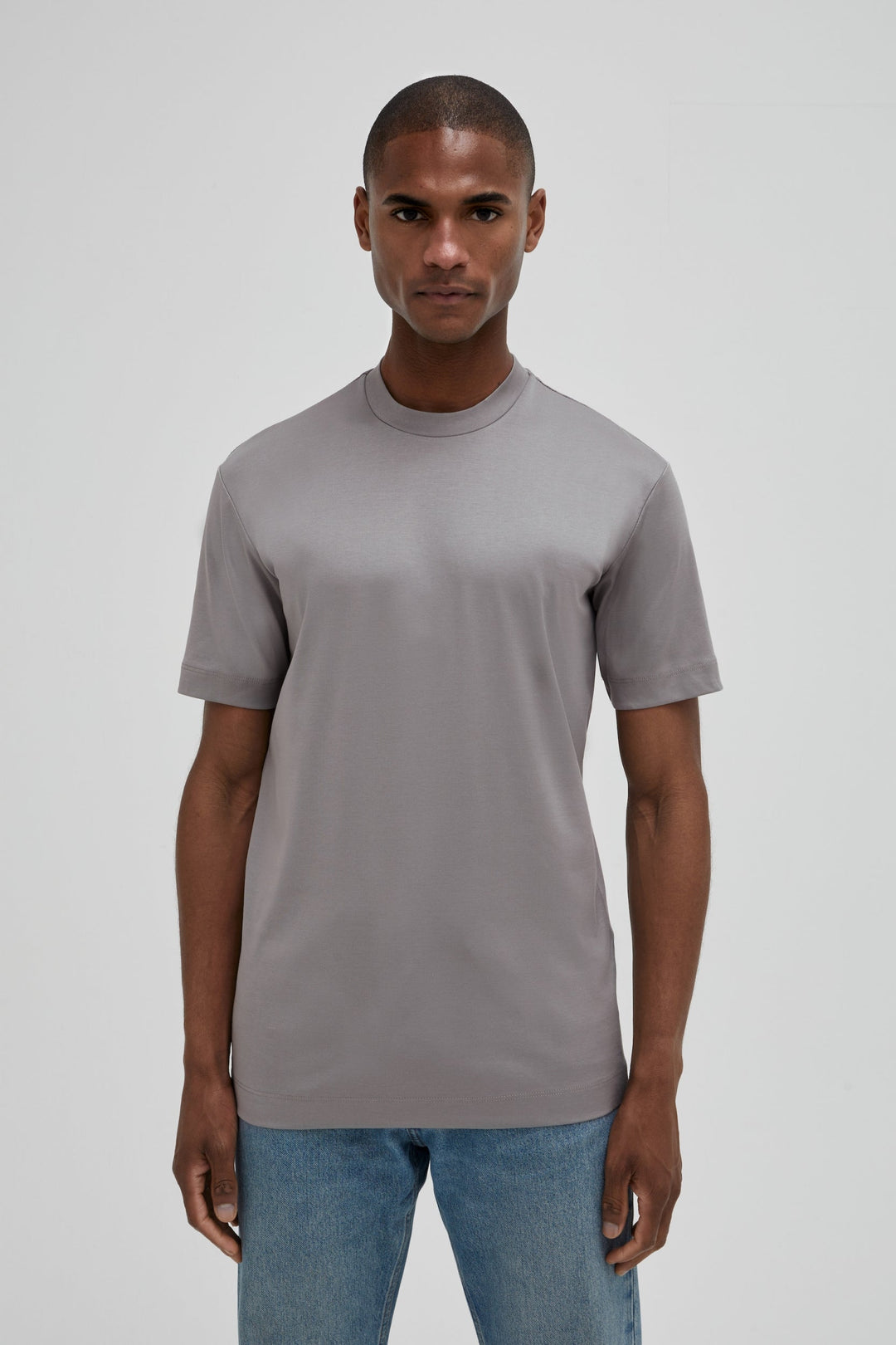 VALENZA - INTERLOCK SUPIMA T-SHIRT GREY