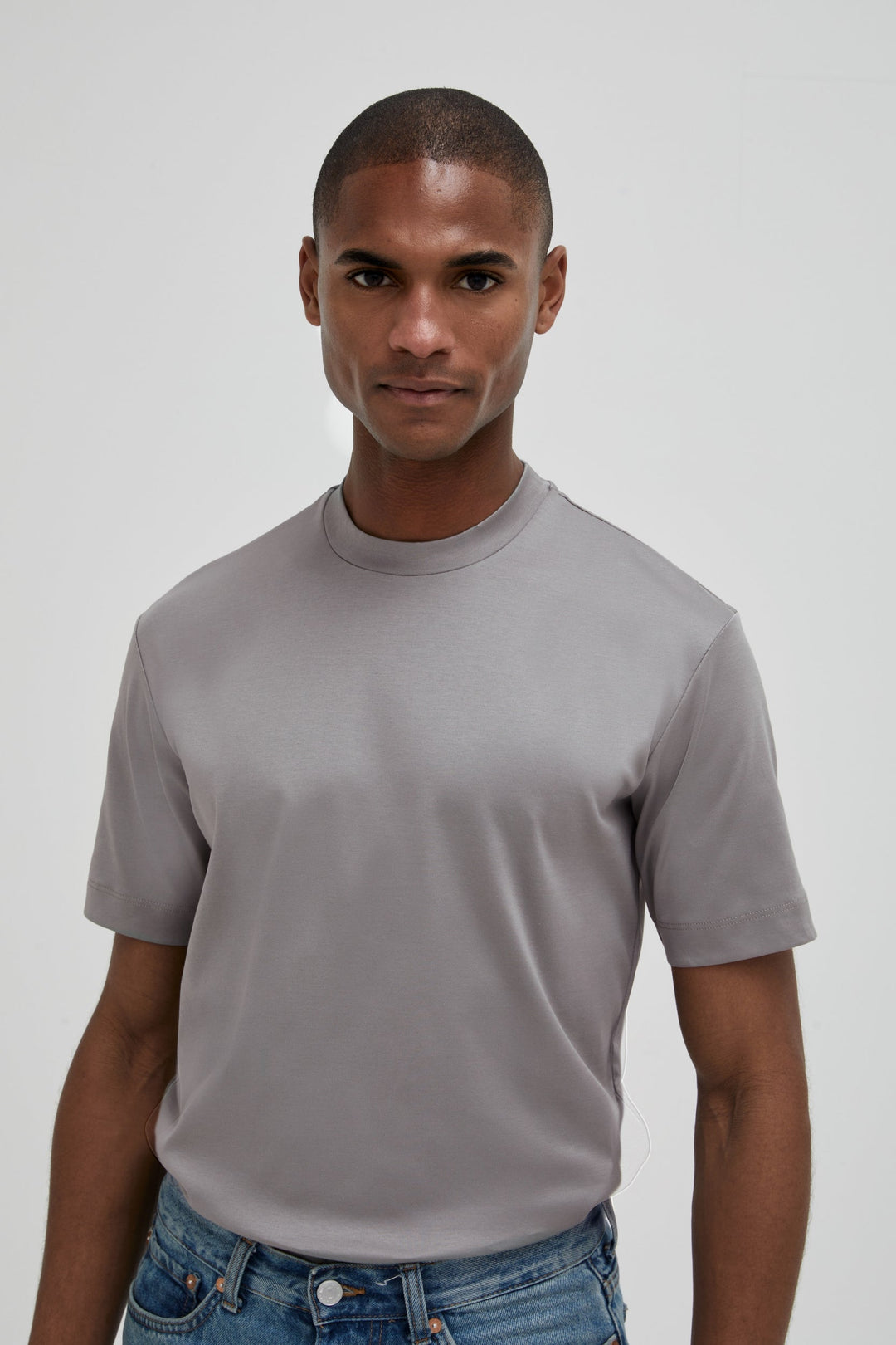 VALENZA - INTERLOCK SUPIMA T-SHIRT GREY