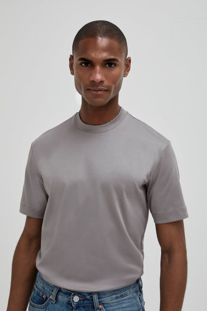 VALENZA - INTERLOCK SUPIMA T-SHIRT GREY