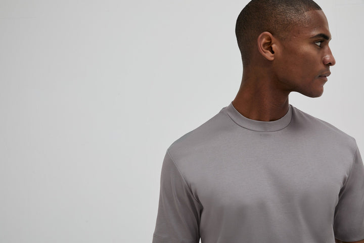 VALENZA - INTERLOCK SUPIMA T-SHIRT GREY