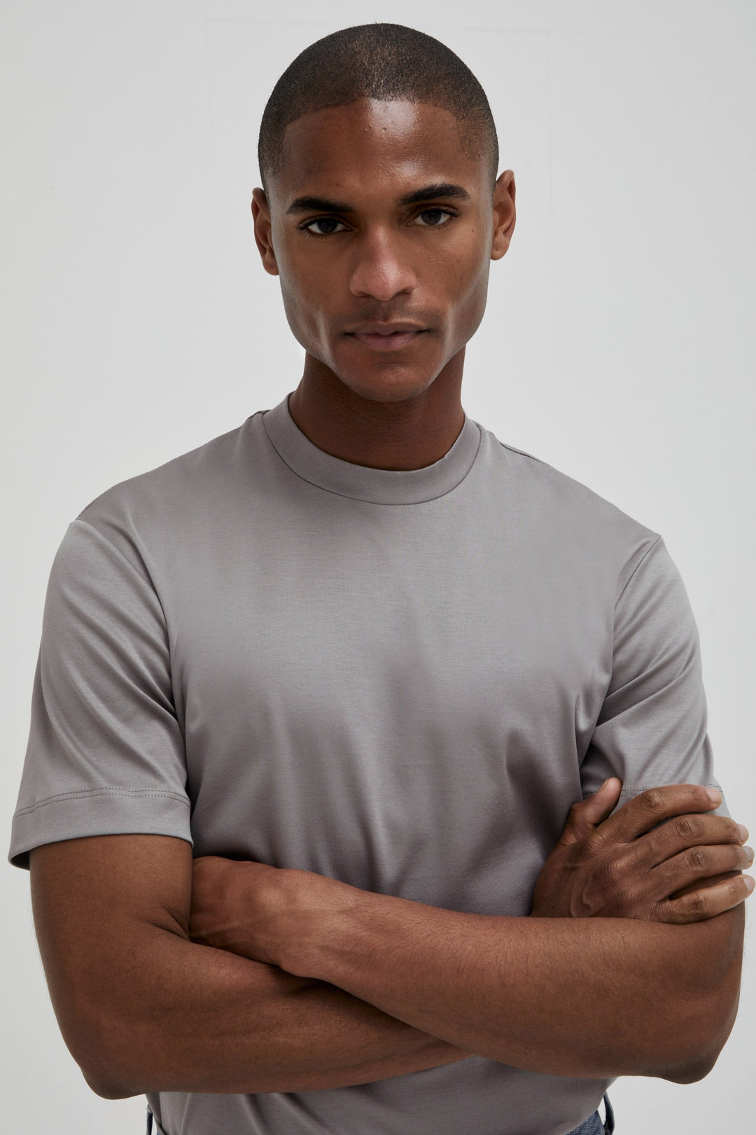 VALENZA - INTERLOCK SUPIMA T-SHIRT GREY