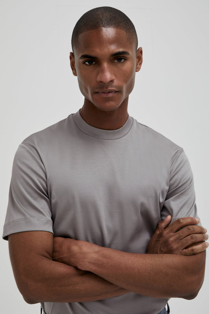 VALENZA - INTERLOCK SUPIMA T-SHIRT GREY