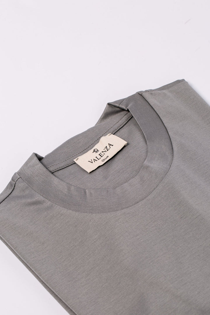 VALENZA - INTERLOCK SUPIMA T-SHIRT GREY