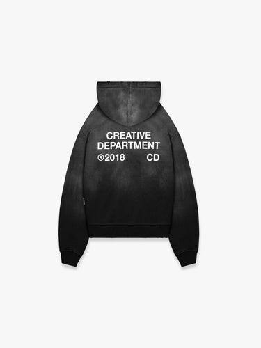 RETERNITY - CREATIVE DEPT ZIP-HOODIE - FADED BLACK