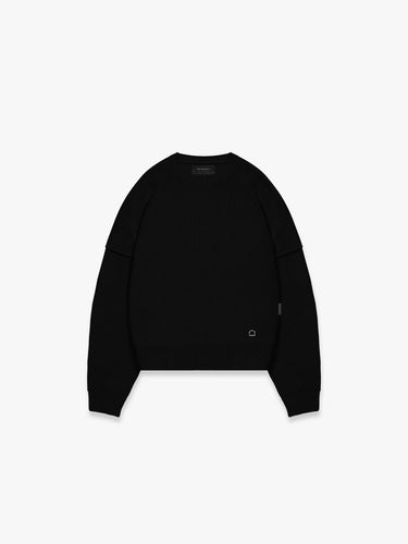 RETERNITY - CREATIVE DEPT LOGO KNIT SWEATER - BLACK