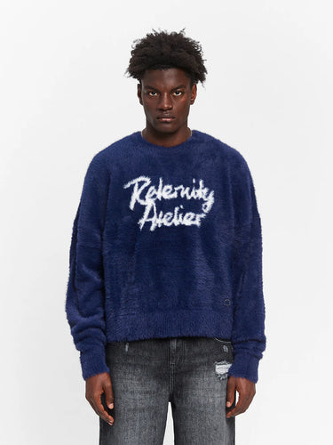 RETERNITY - INTERWOVEN FURRY KNIT - BLUE