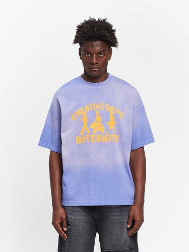 RETERNITY - CREATIVE DEPT LOGO T-SHIRT - WASHED PURPLE