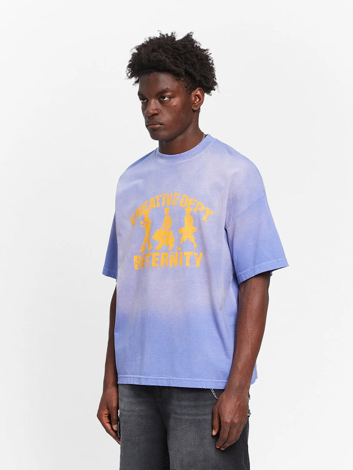 RETERNITY - CREATIVE DEPT LOGO T-SHIRT - WASHED PURPLE