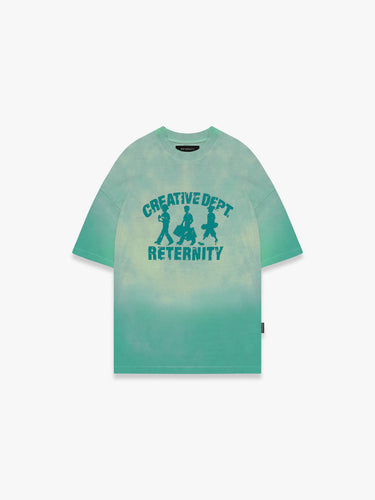 RETERNITY - CREATIVE DEPT LOGO T-SHIRT - WASHED GREEN
