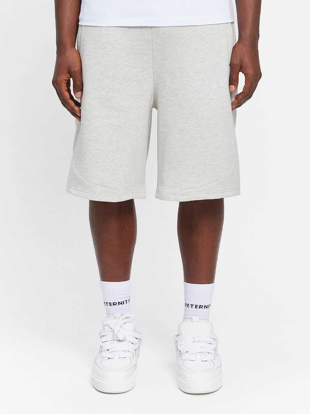 RETERNITY - CREATIVE DEPT LOGO COTTON SHORTS - MELANGE GREY