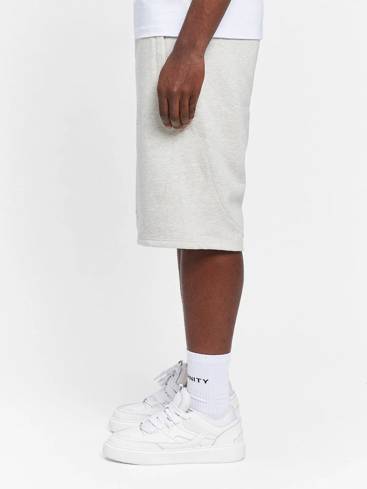 RETERNITY - CREATIVE DEPT LOGO COTTON SHORTS - MELANGE GREY
