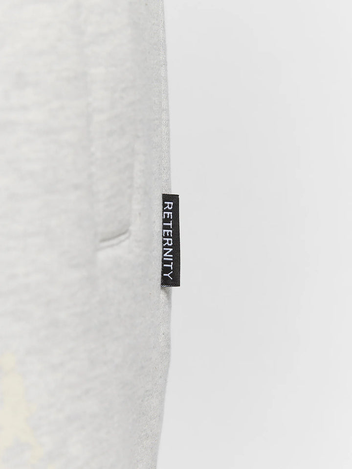 RETERNITY - CREATIVE DEPT LOGO COTTON SHORTS - MELANGE GREY