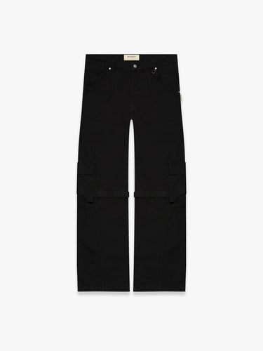 RETERNITY - DETACHABLE CARGO PANTS - BLACK