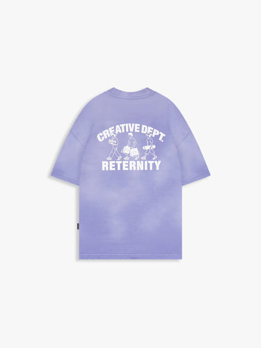 RETERNITY- CREATIVE DEPT LOGO T-SHIRT - WASHED PURPLE