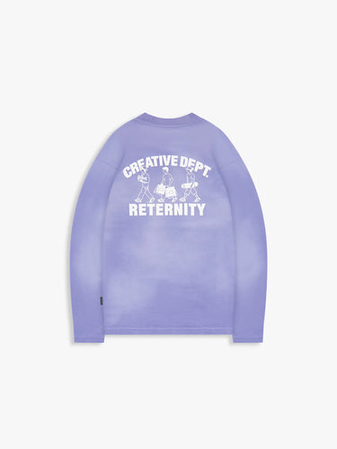 RETERNITY- CREATIVE DEPT LOGO LONGSLEEVE - WASHED PURPLE
