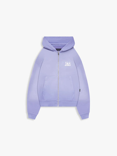 RETERNITY- CREATIVE DEPT LOGO ZIP-HOODIE - WASHED PURPLE
