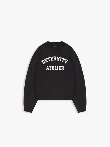 RETERNITY-ÉVÉNIE LOGO KNIT SWEATER - BLACK