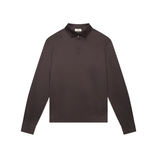 VALENZA - SUPIMA POLO MET RITSSLUITING - EBONY BROWN
