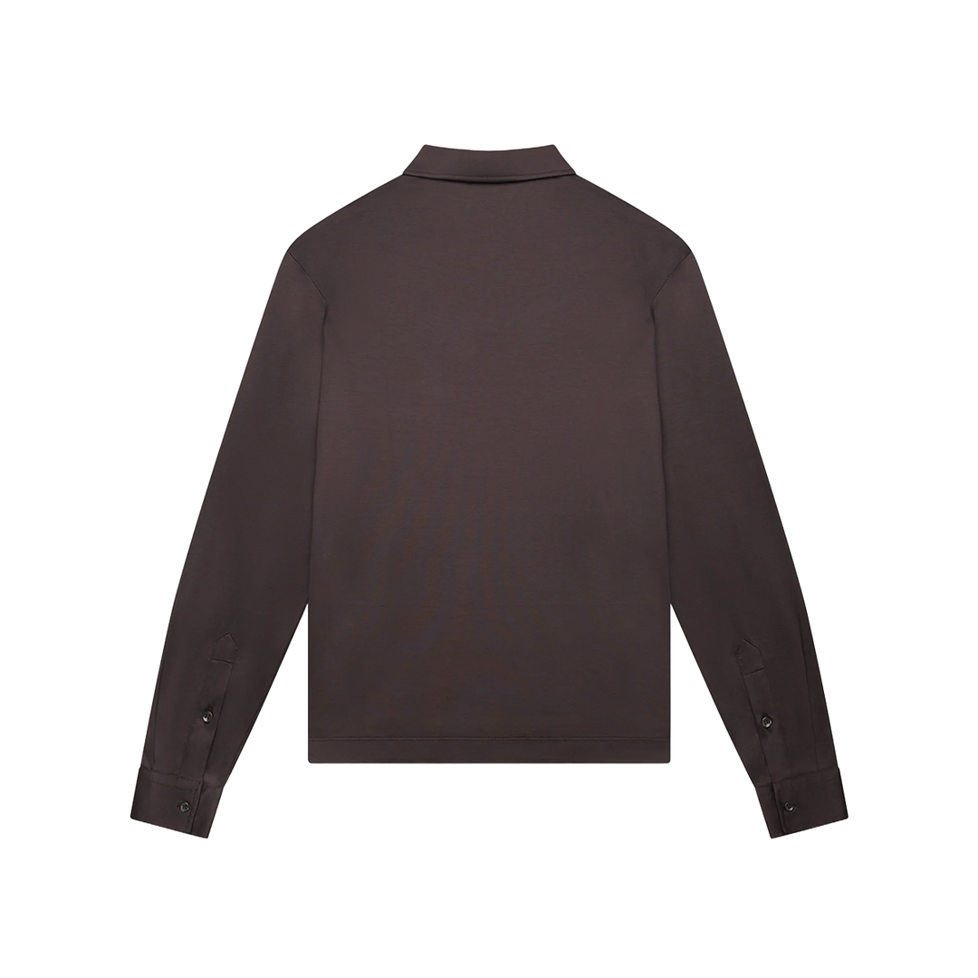 VALENZA - SUPIMA POLO MET RITSSLUITING - EBONY BROWN